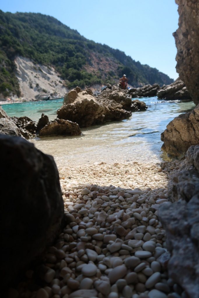 Плаж Агиофили, остров Лефкада, Гърция през септември