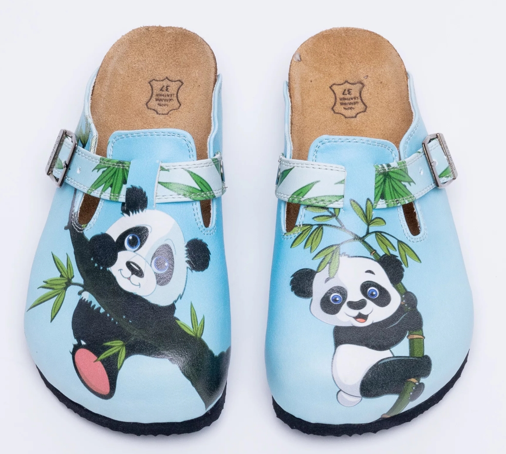 Ортопедични чехли Blue Panda със стелка от естествена кожа